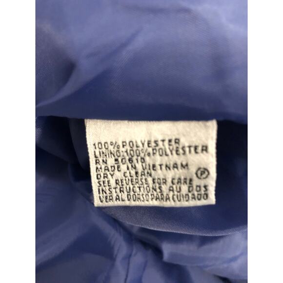 Le Suit Women Jacket Plus Size 18 Blue Lapel Notch Collar Long Sleeve Preppy - Picture 10 of 12